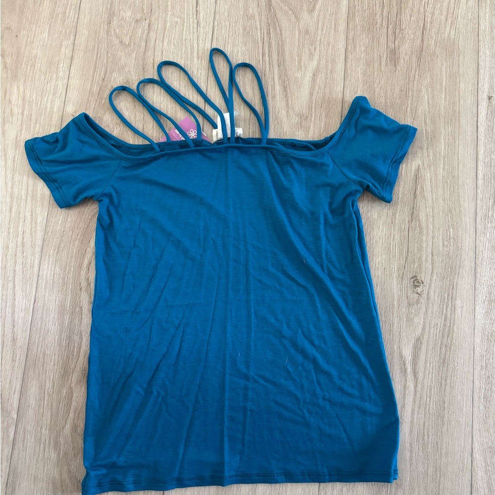 Teal Off-Shoulder Women's Top